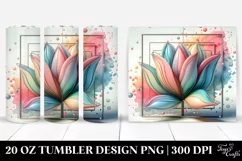 Pastel Plastic Tulip 3D Abstract | 20 oz Tumbler Product Image 1