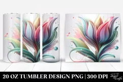 Pastel Plastic Tulip 3D Abstract | 20 oz Tumbler Product Image 1
