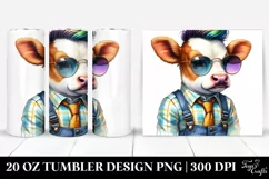 Cute Baby Cow Drawing | 20 oz Tumbler Product Image 1