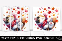 Colorful Watercolor Cute Cat Tumbling | 20 oz Tumbler Product Image 1