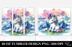 Baby Unicorn Mountain. 20 Oz Tumbler Design Product Image 1