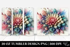 Abstract Vibrant Pastel Glossy Chrysanthemum Metallic Product Image 1