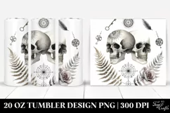 Simple Skull Watercolor Tumbler Product Image 1