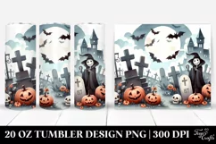Funny Graveyard Halloween Clipart 20 Oz Tumbler Product Image 1