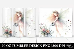 Washed Watercolor Whimsical Fairy | 20 oz Tumbler Product Image 1