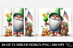 Digital Painting Gnome Beach Wear Green Hat | 20 oz Tumbler Product Image 1