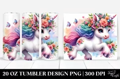 Vibrant Baby Unicorn Running Clipart Product Image 1