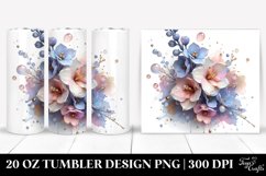 Glossy Delphinium Watercolor Clipart Product Image 1