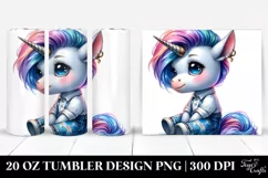 Cute Baby Unicorn Sitting | 20 oz Tumbler Product Image 1