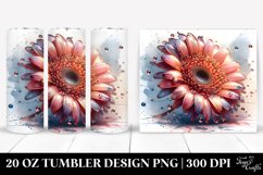 Gerbera Watercolor Splash | 20 Oz Tumbler Product Image 1
