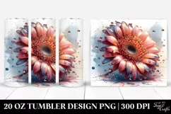 Gerbera Watercolor Splash | 20 Oz Tumbler Product Image 1