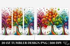 Colorful Whimsical Rainbow Trees | 20 oz Tumbler Product Image 1