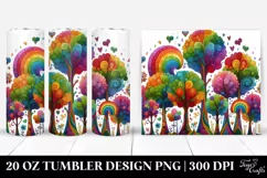 Colorful Whimsical Rainbow Trees | 20 oz Tumbler Product Image 1