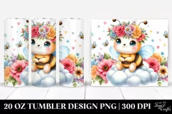 cute Cartoon-Style Bee | 20 oz Tumbler Product Image 1
