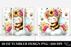 cute Cartoon-Style Bee | 20 oz Tumbler Product Image 1