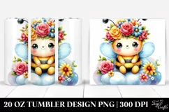 cute Cartoon-Style Bee | 20 oz Tumbler Product Image 1