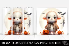 Baby Lamb Dressed for Halloween 20 Oz Tumbler Product Image 1