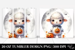 Baby Lamb Dressed for Halloween 20 Oz Tumbler Product Image 1