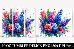 Vibrant Abstract Hyacinth Bouquet Tumbler Product Image 1