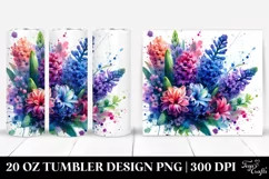 Vibrant Abstract Hyacinth Bouquet Tumbler Product Image 1