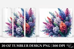 Vibrant Abstract Hyacinth Bouquet Tumbler Product Image 1