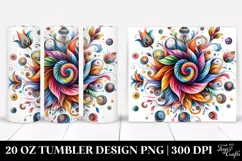 Colorful Whimsical Flower | 20 Oz Tumbler Product Image 1