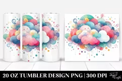 Colorful Pastel Cloud Watercolor | 20 Oz Tumbler Product Image 1