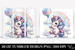 Cute Baby Unicorn Twirling in a Bubble | 20 Oz Tumbler Product Image 1