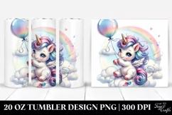 Cute Baby Unicorn Twirling in a Bubble | 20 Oz Tumbler Product Image 1