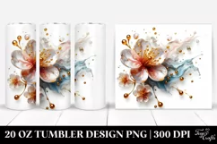 Abstract Shiny Cherry Blossom Made of | 20 Oz Tumbler Product Image 1