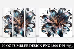 Abstract Glossy Lily Made of Shiny Material | 20 Oz Tumbler Product Image 1