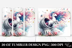 Unicorn Tumbling Spring Petals | 20 Oz Tumbler Product Image 1