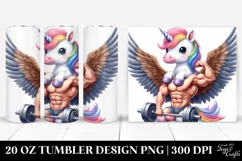 Baby Unicorn Body Builder | 20 Oz Tumbler Product Image 1
