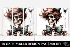 Watercolor Style Haloween Skull Hair | 20 oz Product Image 1