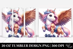 Baby Unicorn Body Builder | 20 Oz Tumbler Product Image 1
