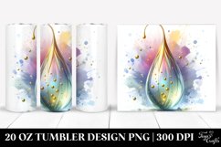 Golden Snowdrop Watercolor Tumbler Product Image 1