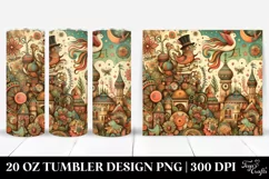 Vibrant Vintage Postcard Tumbler Product Image 1