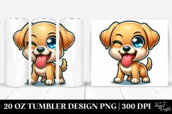 Colorful Funny Labrador Retriever Cartoon | 20 Oz Tumbler Product Image 1