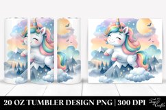 Watercolor Cute Unicorn From Airy Mountaintop | 20 Oz Product Image 1