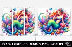 Funny Sitting Mermaid | 20 oz Tumbler Product Image 1