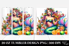 Funny Sitting Mermaid | 20 oz Tumbler Product Image 1