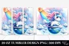 Riding Unicorn Comet Island | 20 Oz Tumbler Product Image 1