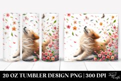 Dog Tumbling with Spring Petals Product Image 1