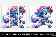 a Cute Running Unicorn | 20 oz Tumbler Product Image 1