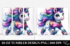 a Cute Running Unicorn | 20 oz Tumbler Product Image 1