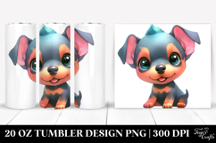 Enthusiastic Baby Doberman Pinscher.20 Oz Tumbler Product Image 1