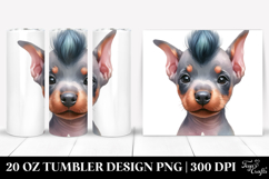 Enthusiastic Baby Doberman Pinscher.20 Oz Tumbler Product Image 1
