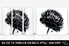 Glossy Ranunculus Watercolor | 20 Oz Tumbler Product Image 1