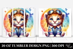Colorful Boho Baby Lion Tumbler Product Image 1
