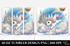 Baby Unicorn Meteor Castle | 20 Oz Tumbler Product Image 1